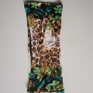 See You Monday Animal Print Bandeau Tube Top